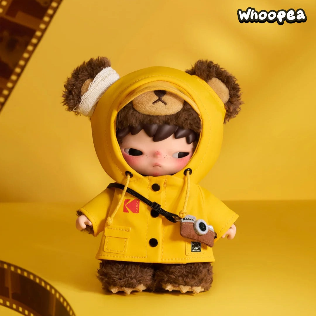 POP MART Hirono × Kodak Little Bear Vinyl Plush Pendant Hanging Card