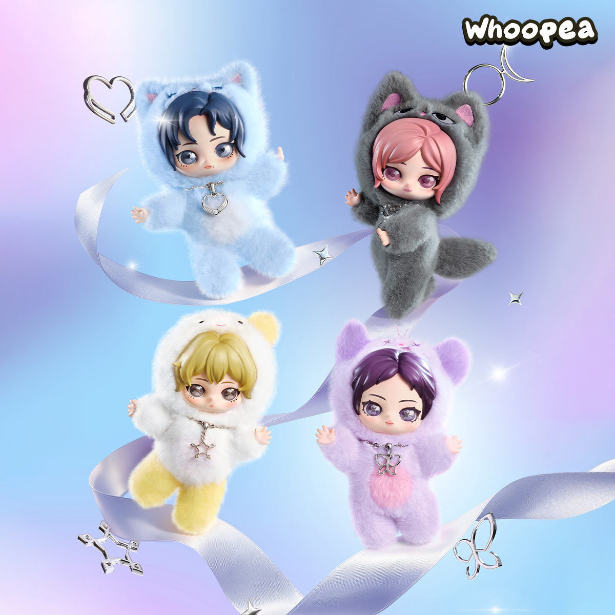 POP MART aespa Fluffy Club Series Vinyl Plush Doll Pendant