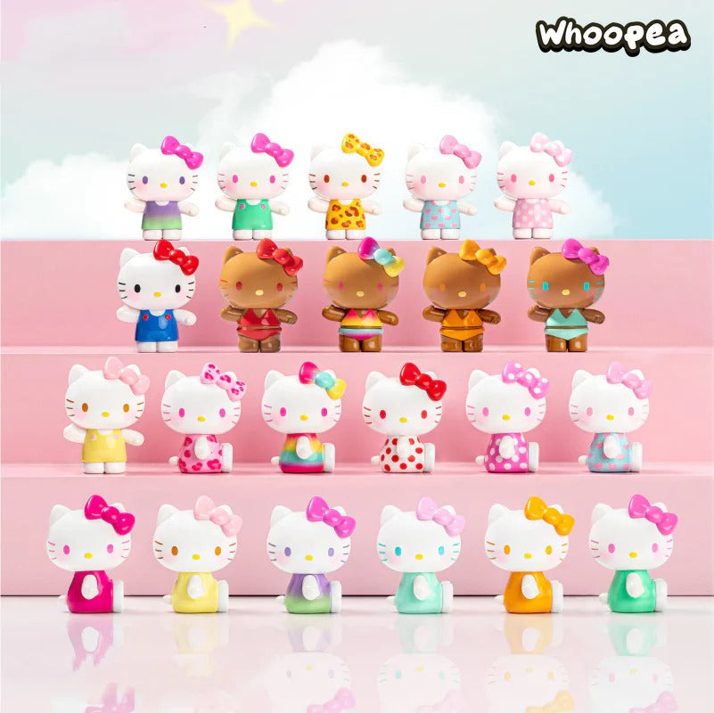 Hello-Kitty Summer Rainbow Candy Series Mini Beans Figures, Blind Bag