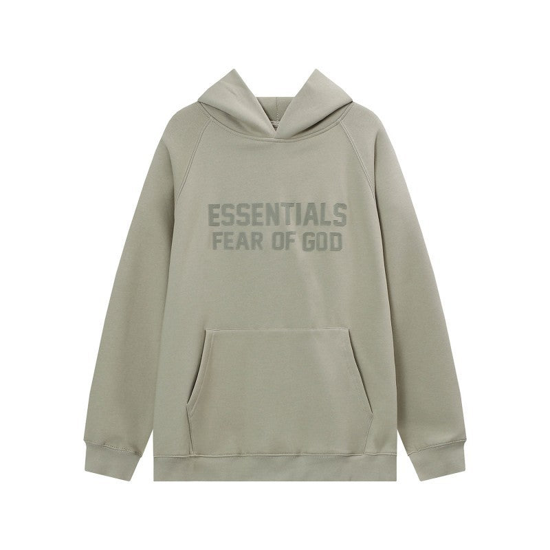 FOG Season 8 Hoodie ESSENTIALS Plush Letter Printed American Trendy Brand Plush Hoodie for Men and Women