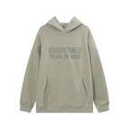 FOG Season 8 Hoodie ESSENTIALS Plush Letter Printed American Trendy Brand Plush Hoodie for Men and Women