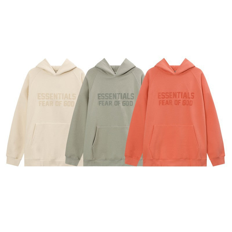 FOG Season 8 Hoodie ESSENTIALS Plush Letter Printed American Trendy Brand Plush Hoodie for Men and Women