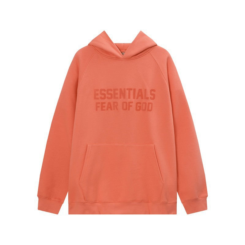 FOG Season 8 Hoodie ESSENTIALS Plush Letter Printed American Trendy Brand Plush Hoodie for Men and Women