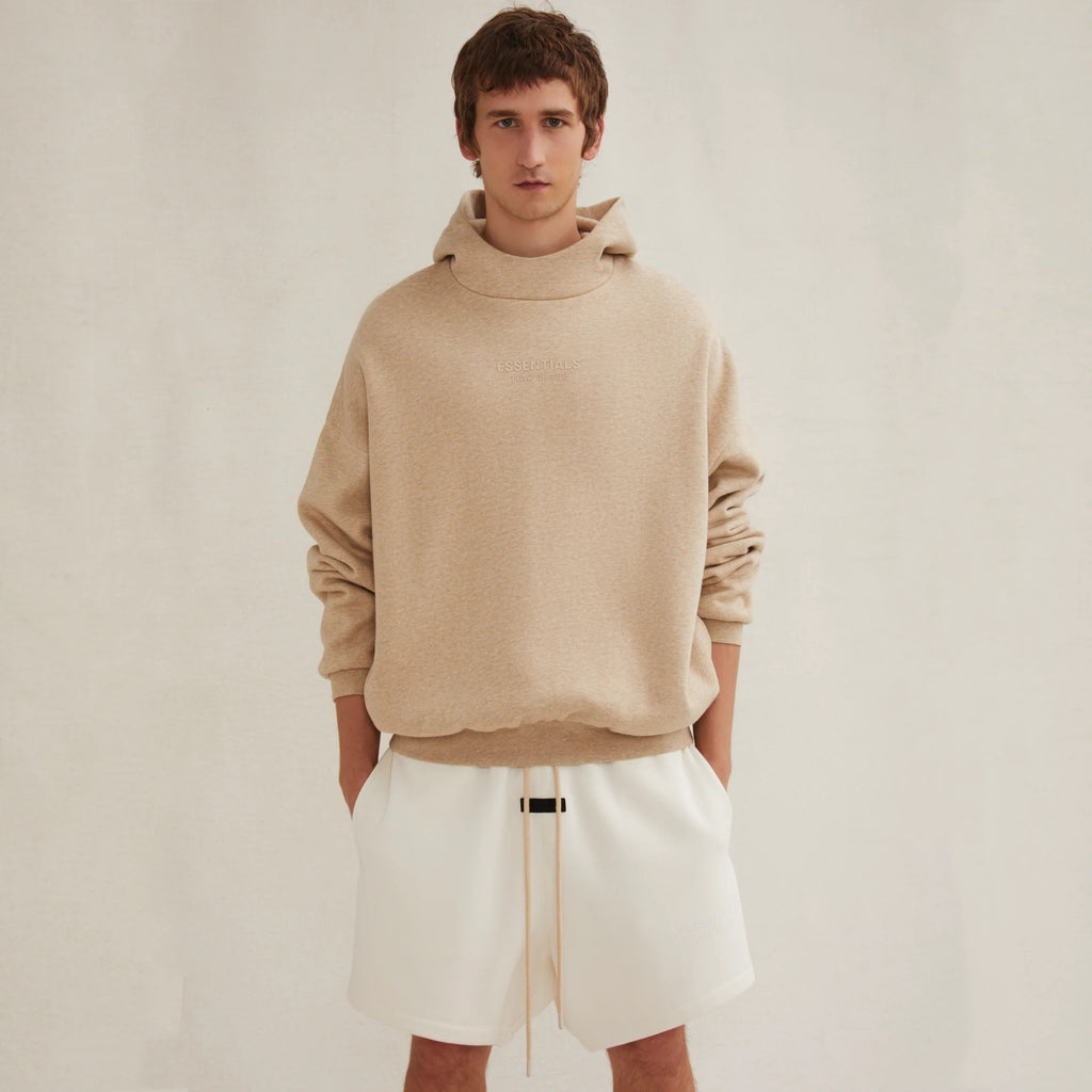 FOG Double Line ESSENTIALS HHH Trendy Brand Letter New American Heavy duty Velvet Hoodie for Autumn and Winter Men