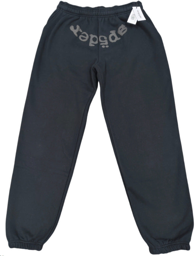 Cross border new hoodie Ghost Kuroshio brand Spider sp5der velvet sweatshirt and pants men's set manufacturer in stock