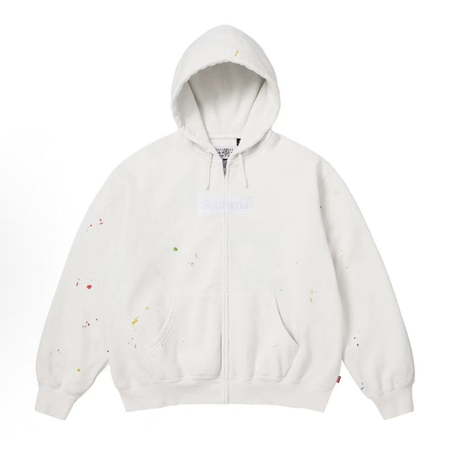 Sup/MM6 Box BOGO Logo Zip Up Margiel Inkjet Zipper Hoodie Sweatshirt Main Image