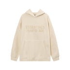FOG Season 8 Hoodie ESSENTIALS Plush Letter Printed American Trendy Brand Plush Hoodie for Men and Women