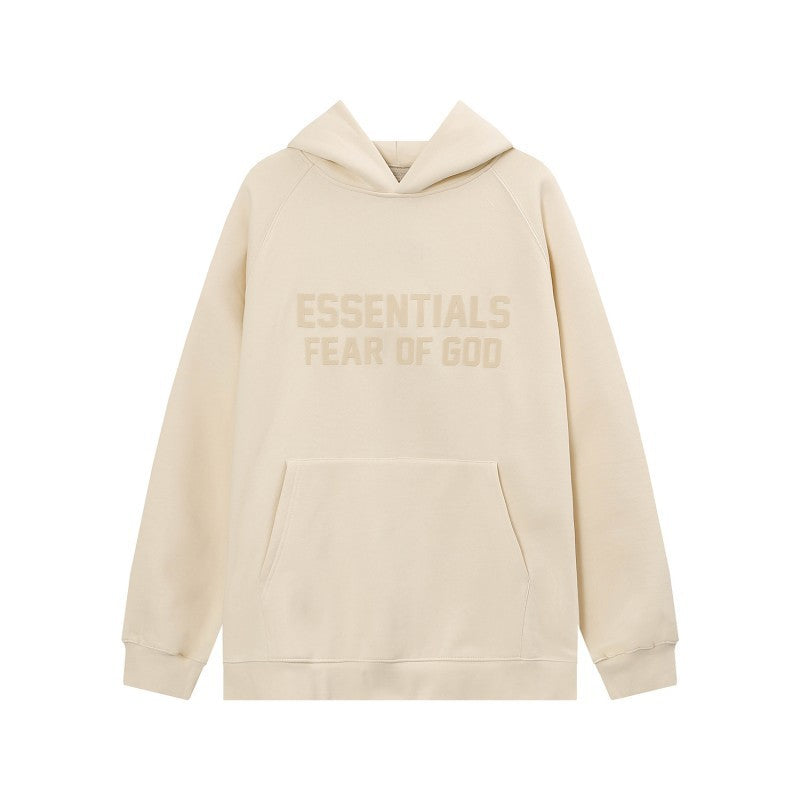 FOG Season 8 Hoodie ESSENTIALS Plush Letter Printed American Trendy Brand Plush Hoodie for Men and Women