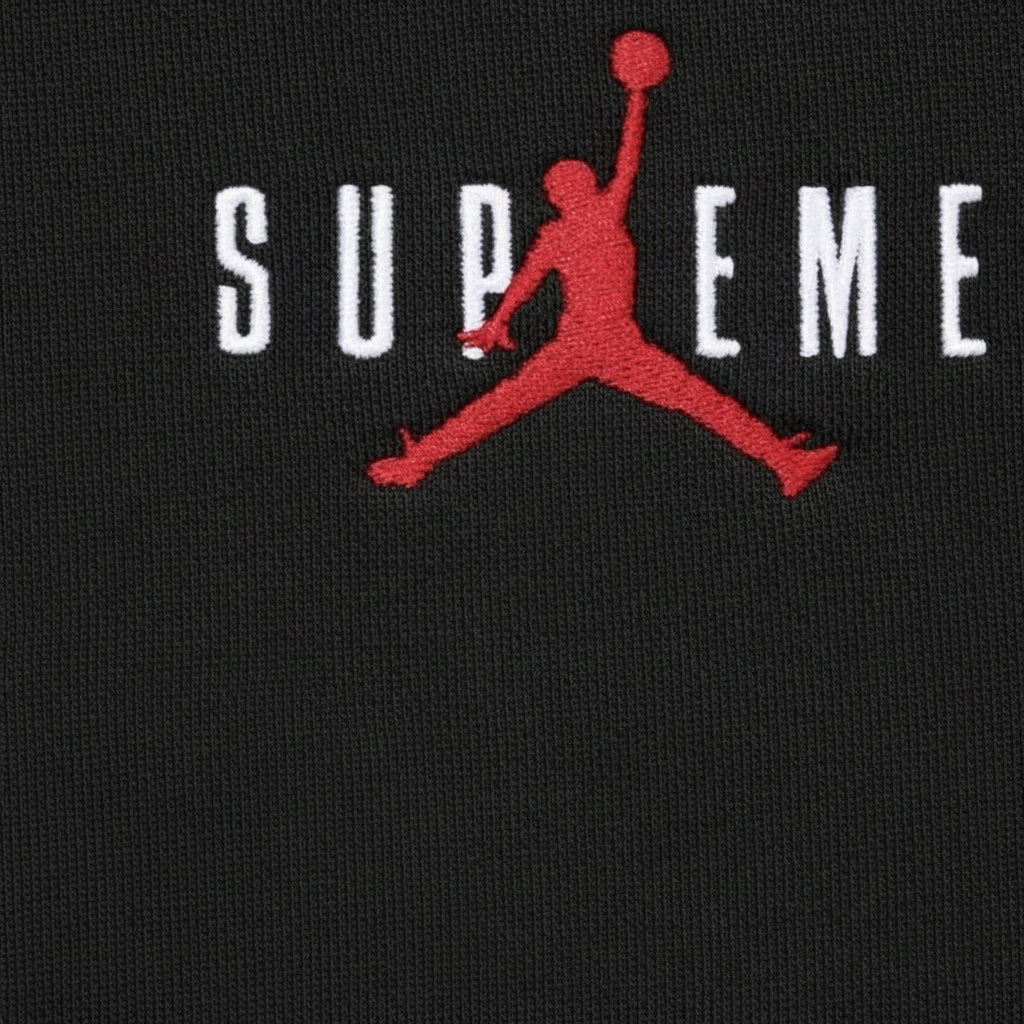 Version Sup drawstring and fleece hooded sweatshirt for men, black in stock, with hang tag wholesale