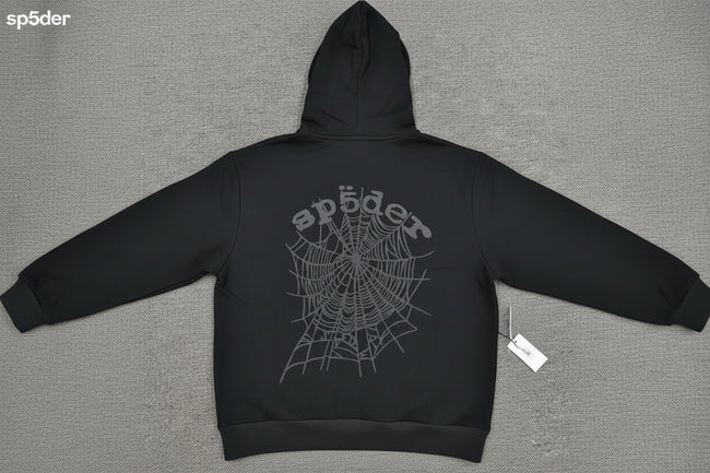Cross border new hoodie Ghost Kuroshio brand Spider sp5der velvet sweatshirt and pants men's set manufacturer in stock Hover Image