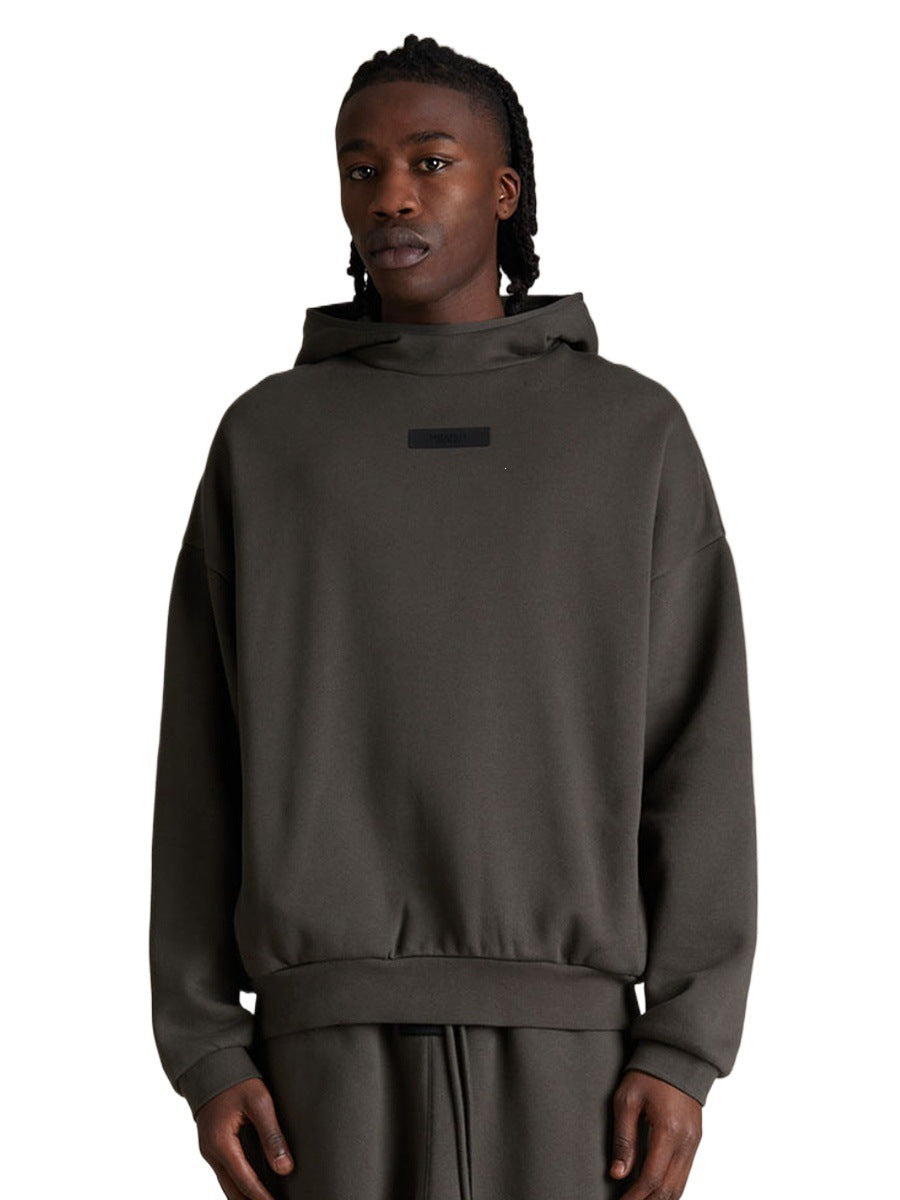 FOG Double Line ESSENTIALS HHH High Street Loose Solid Color Autumn/Winter Plus Fleece Heavy Hoodie Men's and Women's Trendy