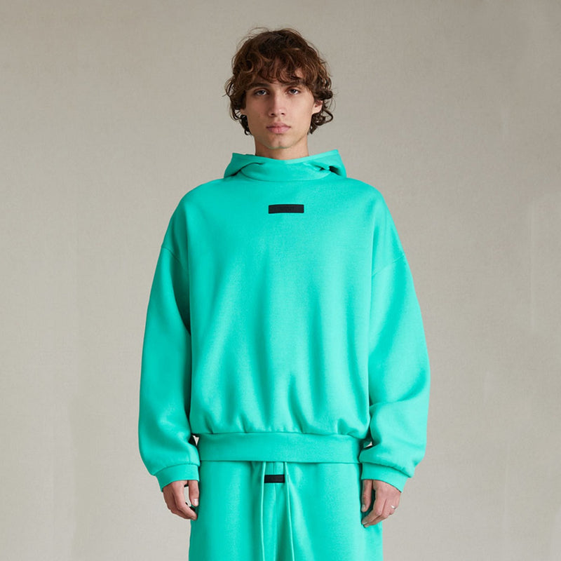 FOG Double Line ESSENTIALS HHH High Street Loose Solid Color Autumn/Winter Plus Fleece Heavy Hoodie Men's and Women's Trendy
