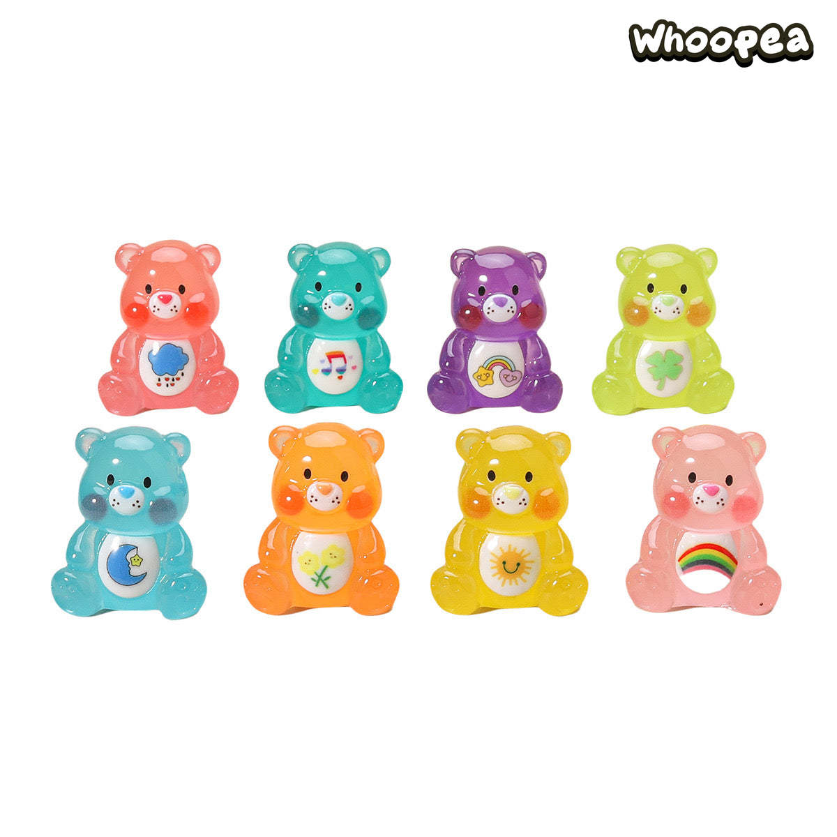 Luminous Care Bear Collection, Mini Figures, 8 colors