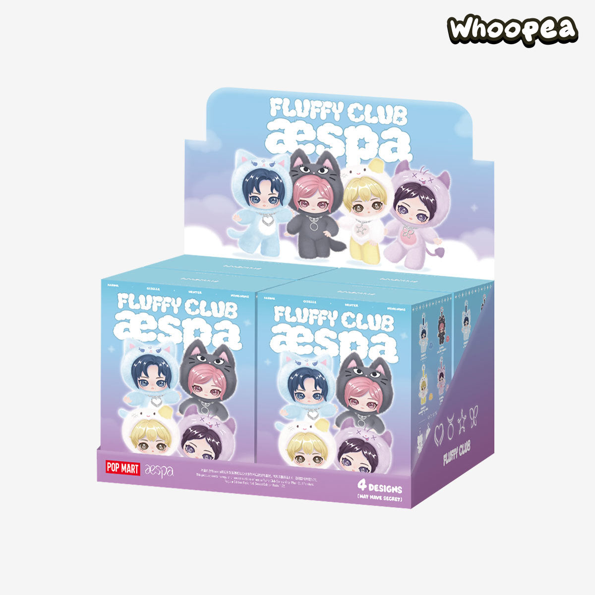 POP MART aespa Fluffy Club Series Vinyl Plush Doll Pendant