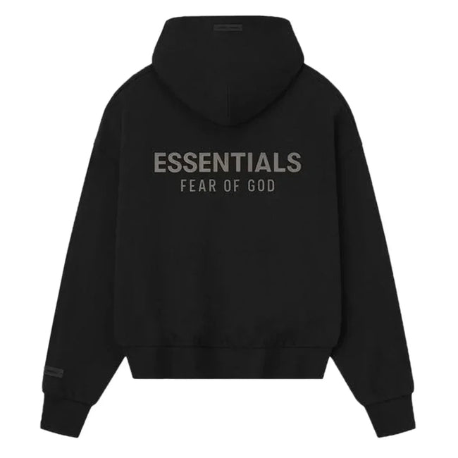 Fear of God Essentials Classic Full Zip Hoodie Jet Black Main Image