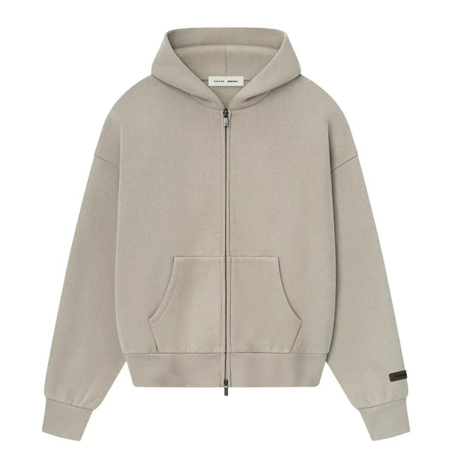 Fear of God Essentials Classic Full Zip Hoodie Timber Hover Image