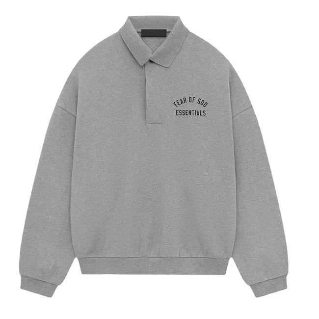 Fear of God Essentials Fleece Polo Dark Heather Hover Image