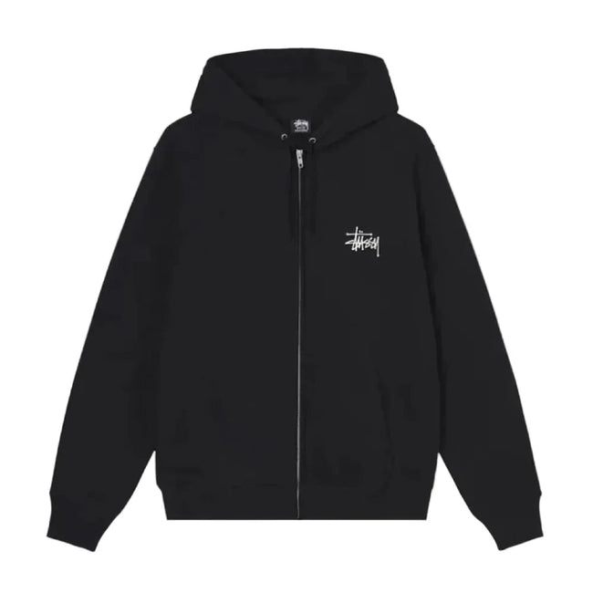 Stussy Basic Zip Hood Black Hover Image